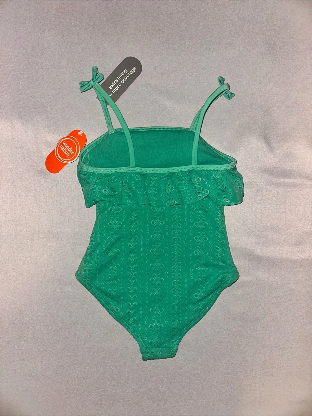 Girl’s Green Ruffle One-Piece Swimsuit